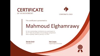 Certificate Word Templates | تصاميم لشهادات على برنامج Word | التحميل من وصف الفيديو