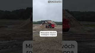 Mieszanie wapna ładowarką teleskopową Manitou #manitou