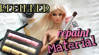 doll repaint material / repaint beginner #art #dolls #repaint #custom #dollcustomizing