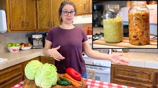 How to Make Sauerkraut - Two Ways || Fermenting Regular Sauerkraut and Spicy Sauerkraut