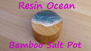 Watch Me Resin: Resin Ocean on Bamboo Salt Pot, Resin Ocean Waves, Saved Failure.