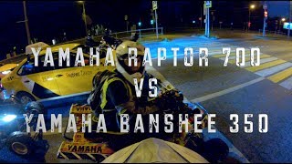 Race Yamaha Raptor 700 vs Yamaha Banshee 350 in Moscow