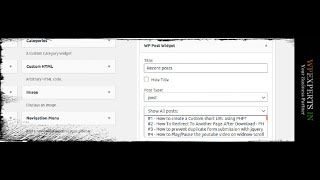 Wordpress posts widget - A Very Useful plugin