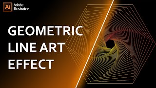 Geometric Line Art Design Effect in Illustrator | Illustrator Tutorial