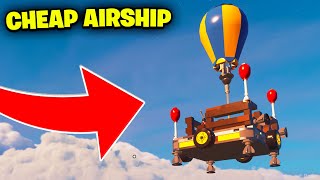 How to make a CHEAP AIRSHIP in LEGO Fortnite with TURNING and LANDING