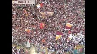 Roma - Siena 2007/2008 - ultras Roma - inno - curva sud in azione - amarcord