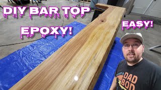 DIY Epoxy Bar Top! Stunning Results Super Easy!