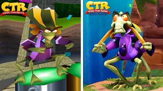 Crash Team Racing - All Losing Animations Comparison - (Original vs Nitro Fueled)