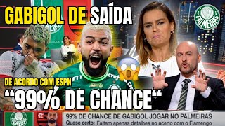 😱😱 É REAL! COMENTARISTA DA ESPN CRAVA SAÍDA DE GABIGOL PARA O PALMEIRAS + ATLETICO MINEIR X FLAMENGO