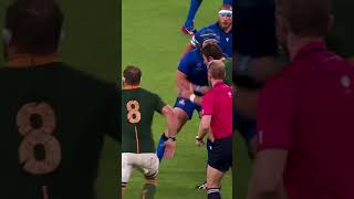 How did he take down Duane Vermeulen?! | Italy vs South Africa Rugby #shorts