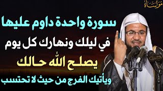 سورة واحدة داوم عليها في ليلك ونهارك يصلح الله حالك ويأتيك الفرج من حيث لا تحتسب.. محمد الشنقيطي