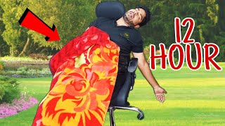 12 Hour Challenge On Chair | कुर्सी पर 12 घंटे | हालत खराब @dsbhr-experiment @MRINDIANHACKER