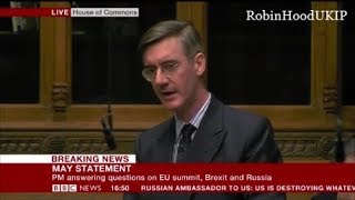 Jacob Rees Mogg is concerned about Mays red lines fading away