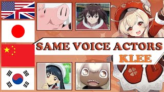 Genshin - Klee ALL Language Voice Actors, Same Anime & Game Characters