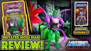 Motu Origins Turtles Of Grayskull Mutated Moss Man REVIEW + Rokkon Giveaway!