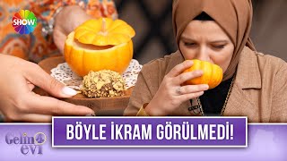 Kübra Gelin'den misafirlerine bal kabağı içinde "toffee nut latte" ikramı! | Gelin Evi 1392. Bölüm