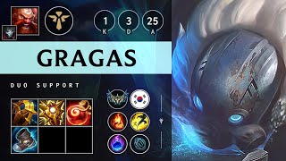 Gragas Support vs Leona: Vision Controller - KR Challenger Patch 14.22