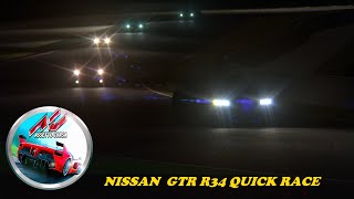 Nissan GTR R34 participating a quick race || Assetto Corsa || Mouse steering gameplay.