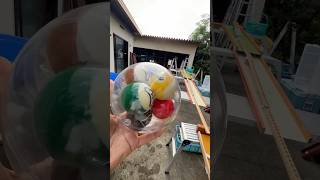 Handmade Marble Run Course ASMR ☆ 5m Healing Slope Transparent Egg Billiard Ball