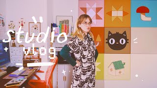 Studio vlog 📦💌 trying to get back into things ! (unboxings, commandes, création & cozy reset) ✨