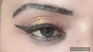 Classic Brown Glittery party eyemakeup