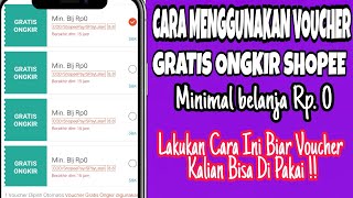 CARA MENGGUNAKAN VOUCHER GRATIS ONGKIR SHOPEE