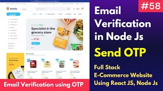 #58 Email verification using OTP in node js |  OTP verification in node js using Nodemailer  | #otp