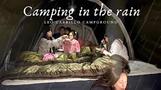 Camping in the rain | Leo Carrillo Campground site 49