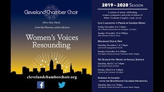 Cleveland Chamber Choir 2019-2020 Season Announcement