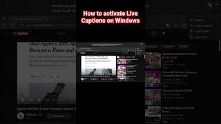 How to activate Live Captions on windows #shorterisbetter