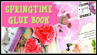 THE EASIEST CRAFT EVER | Flower Ephemera Glue Book | Spring Colors