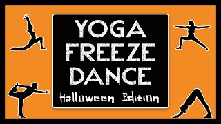 Halloween Yoga Freeze Dance! - Halloween Brain Break Activity  - A Fun Halloween Workout!