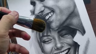 SHADING using Charcoal Pencil! LIVE Drawing Process + Tutorial