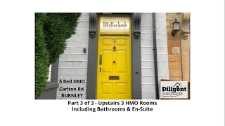 Burnley HMO Refurbishment 6 Bed Upstairs Rooms Bathrooms & En-Suite Tour - Carlton Rd (Part 3 of 3)