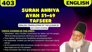 Surah Anbiya Ayah 51-69 Tafseer in English by Dr Israr Ahmed