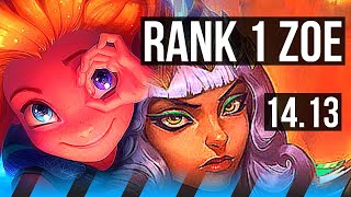 ZOE vs QIYANA (MID) | Rank 1 Zoe, Rank 4, 6/1/5 | VN Challenger | 14.13