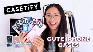 CASETiFY iPhone 16 Pro Max Phone Case Haul •~🦋☁️~•[aesthetic] unboxing & review