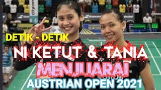 NI KETUT MAHADEWI/SERENA KANI.  DETIK-DETIK SAAT JADI JUARA AUSTRIAN OPEN 2002