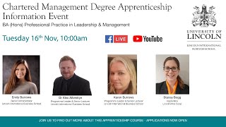 Chartered Management Degree Apprenticeship Information Session