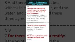 1 John 5 7 (Johannine Comma) - Bible Corruption #biblicalinconsistencies #biblecontradictions