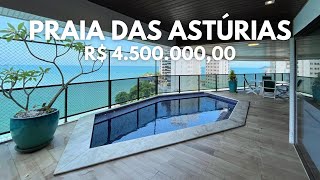 UM DOS MELHORES APARTAMENTOS FRENTE MAR DO GUARUJÁ | COM PISCINA NA VARANDA | PRAIA DAS ASTÚRIAS