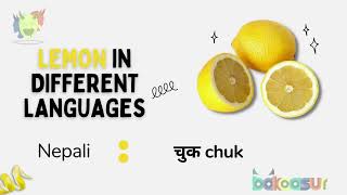 Lemon In Different Languages