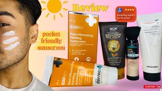 Best pocketfriendly sunscreen of 2023|sunscreen review| the derma co | wow | minimalist | m caffeine