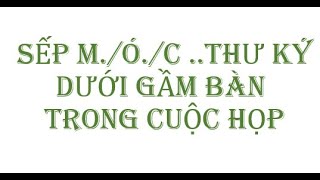 Cuộc họp rất nóng dưới gầm bàn