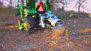 Testing A New Stump Grinder for Compact Tractors