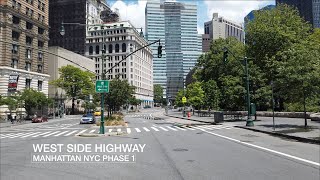 NYC’s Westside Highway in 4K from battery park and freedom tower to Harlem USA.