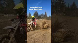 muddy motocross riding