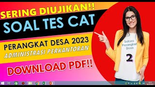 BOCORAN!! SOAL TES PERANGKAT DESA 2023 - TES TERTULIS CAT PERANGKAT DESA 2023