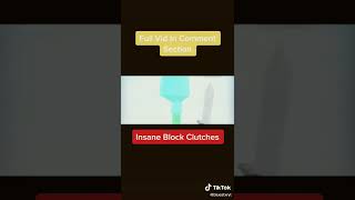 THE BEST BLOCK CLUTCH'S IN ROBLOX  BEDWARS 😯 #roblox # bedwars #subscribe