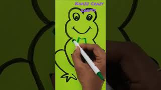 how to draw a frog #easydrawing #drawing #shorts